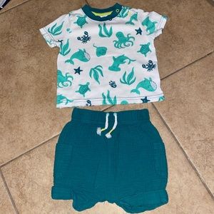 Baby Cat and Jack Two Piece Set Size 6-9 Months